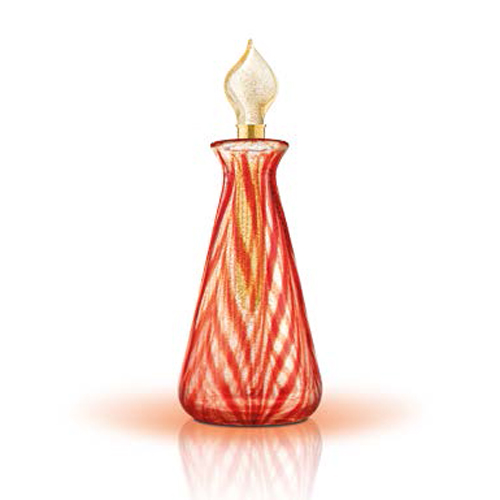 vaso-rosso-oro دِ مرچنت آو ونیز مورانو آرت کالکشن گلدان دست ساز رُسو اُرو - تصویر 1